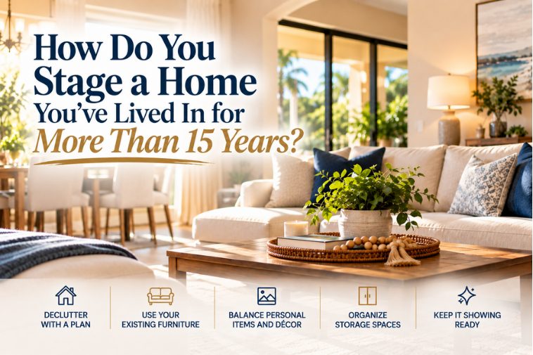 Comfortably staged living room in a South Florida home with neutral furnishings, natural light, and an open layout.